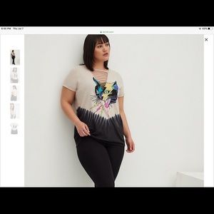 I am selling a brand new black and white shirt from torrid